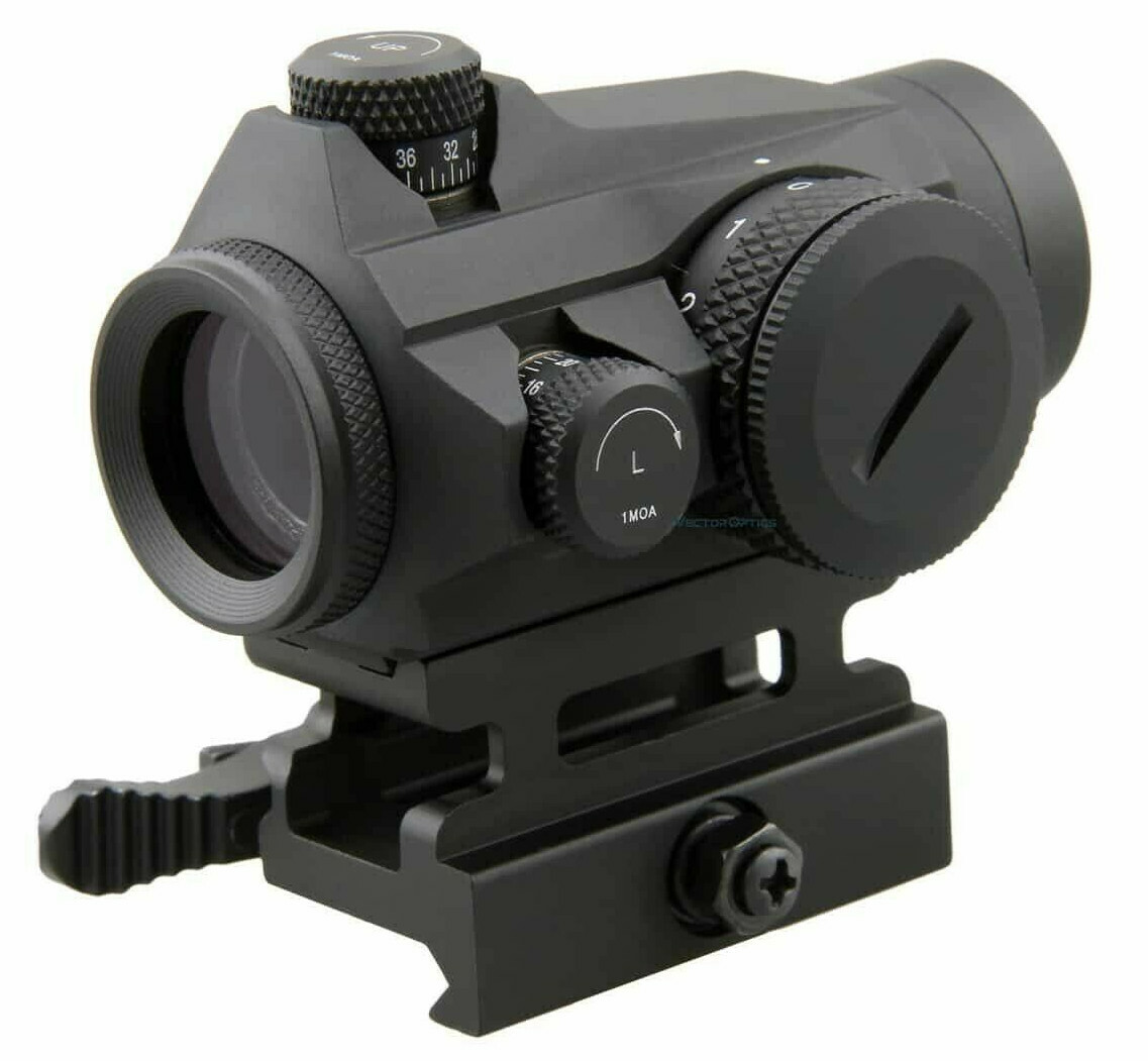 Vector Optics 1x22 Tactical Red Dot Sight - QD Riser Mount & Low