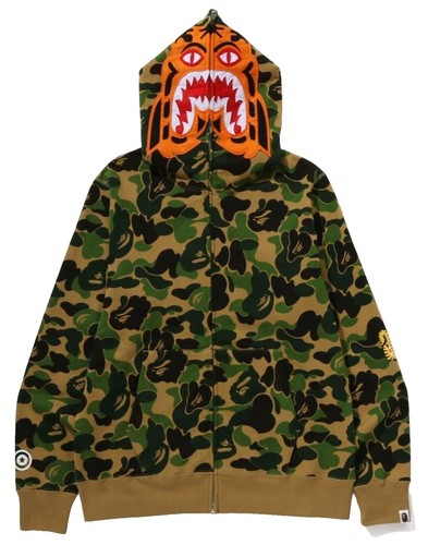 A BATHING APE Men's ABC CAMO FULL ZIP HOODIE BAPE LOGO Size XL