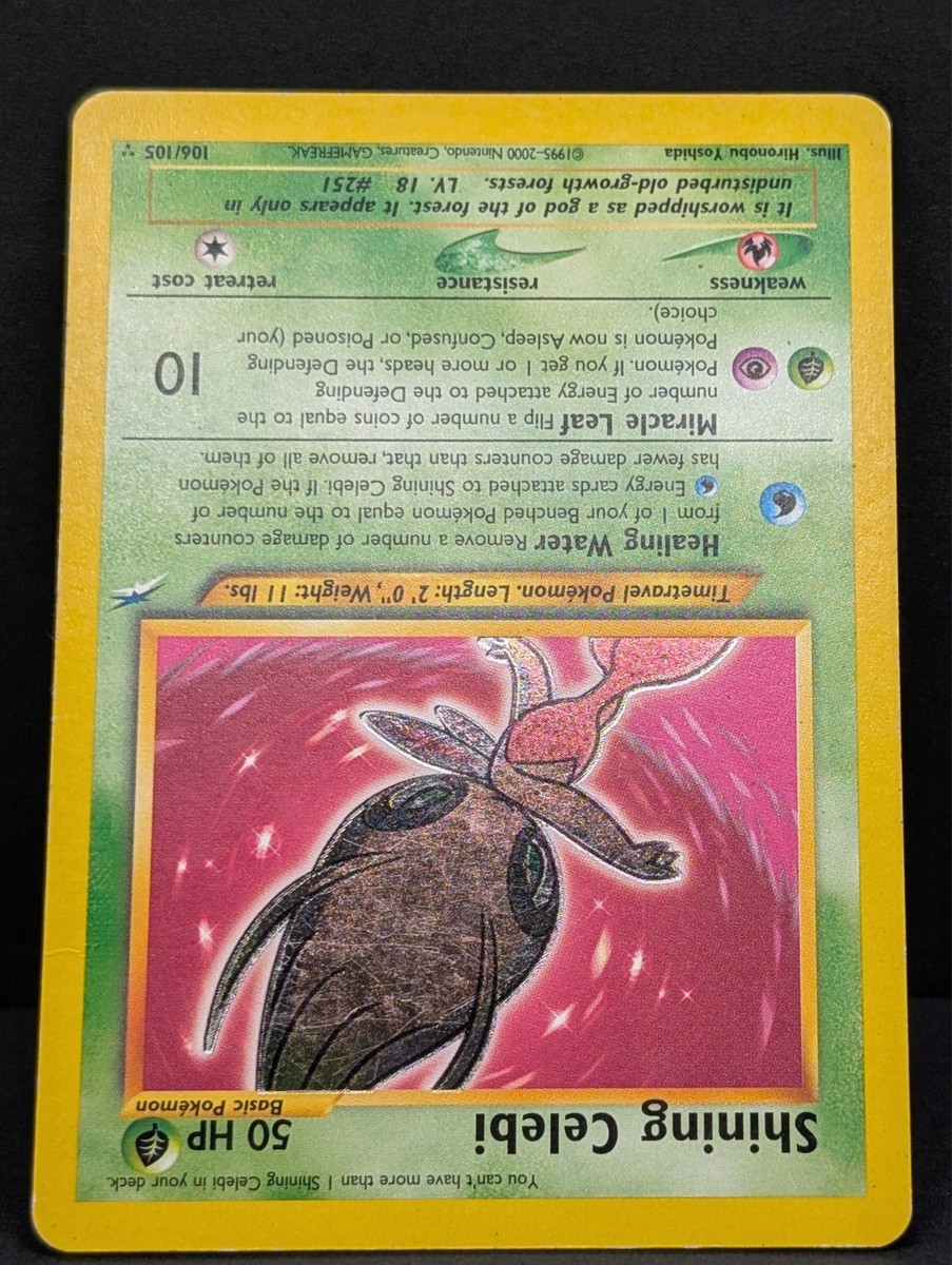 Shining Celebi 106/105 Neo Destiny Holo Ultra Secret Rare Pokemon