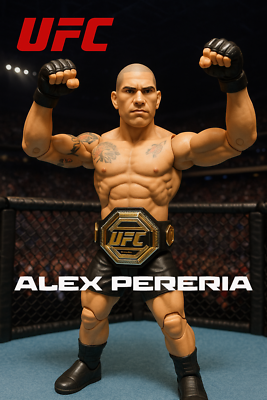 Alex Pereira 4x6 Photo UFC Light Heavy Weight Champion Action