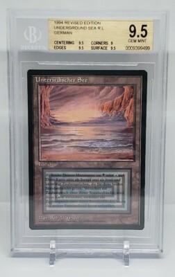 Underground Sea MTG Revised Edition FBB German Dual Land BGS 9.5
