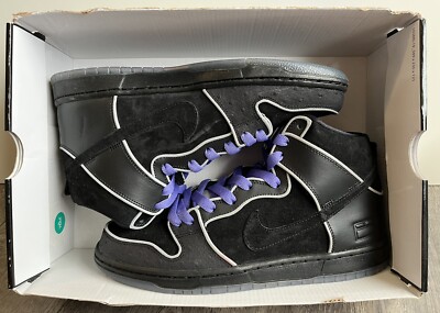 Nike Dunk High Elite SB Black White Purple haze 833456-002 Men's