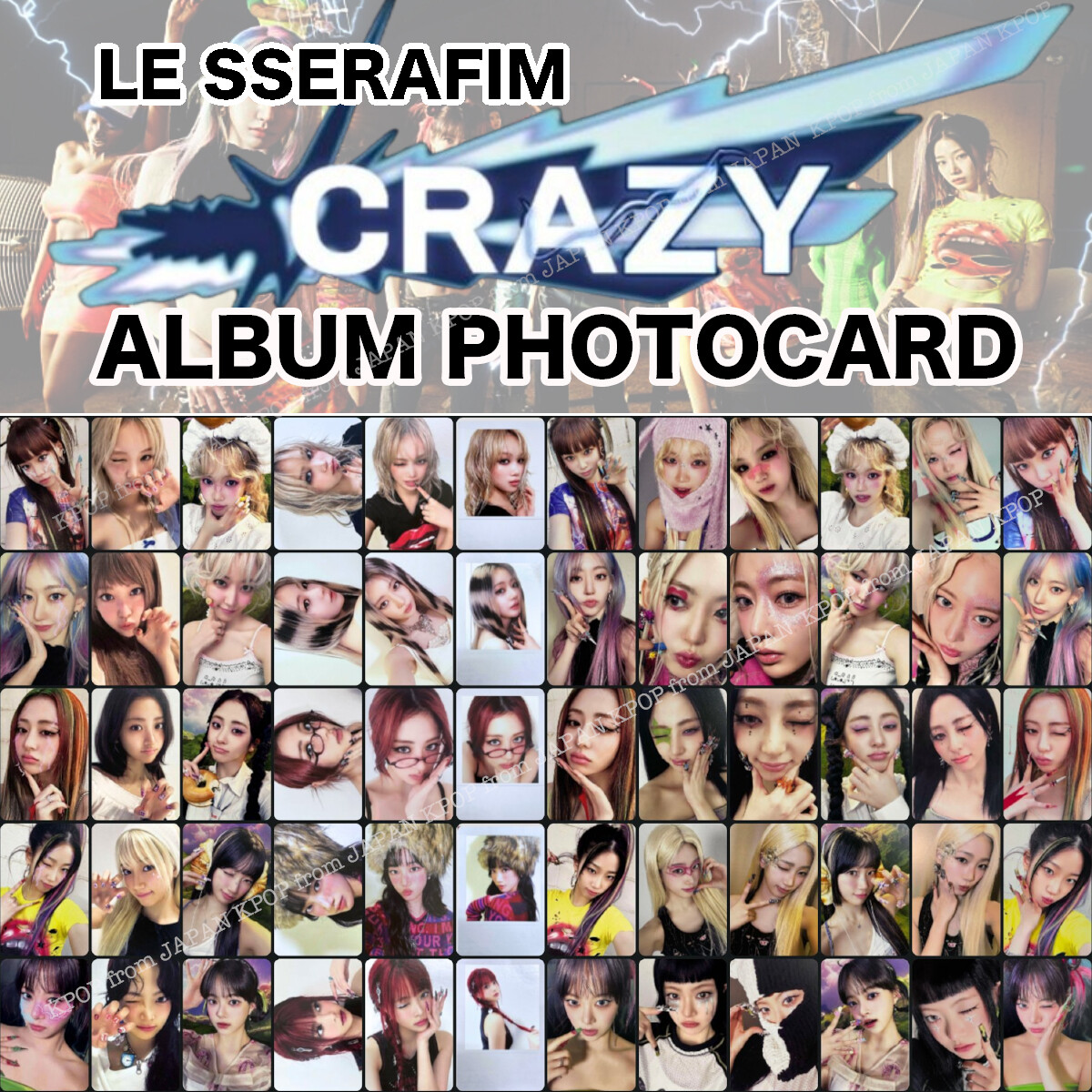 LE SSERAFIM CRAZY ALBUM OFFICIAL PHOTOCARD WEVERSE COMPACT