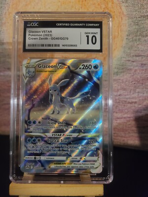Glaceon VSTAR GG40/GG70 CGC 10 GEM MINT Pokémon Card Crown Zenith