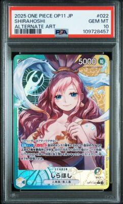 2025 PSA 10 Shirahoshi L Leader Parallel OP11-022 One Piece Card