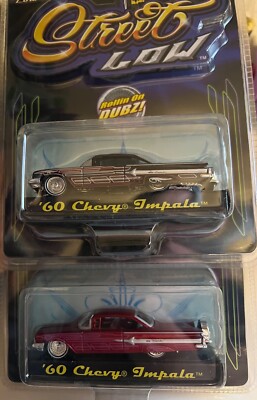 STREET LOW 1:64 Scale 2-'60 CHEVY Impala by Jada Toys (RED/BLK