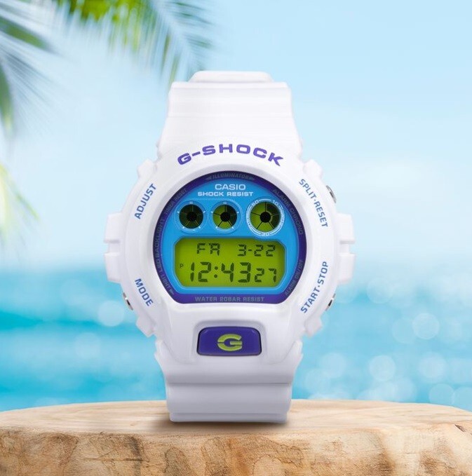 Casio G-Shock DW-6900RCS-7D Vivid White Digital Cool Gloss Color
