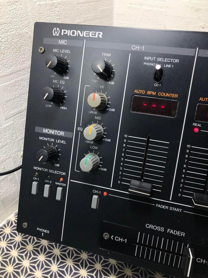 Pioneer DJ DJM-300 Black 2-Channel Professional DJ Mixer Tested