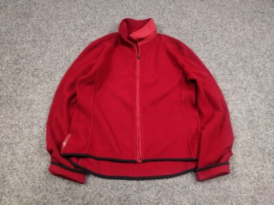Vintage 00's Prada Archive Red Fleece Nylon Full Zip Pullover | eBay