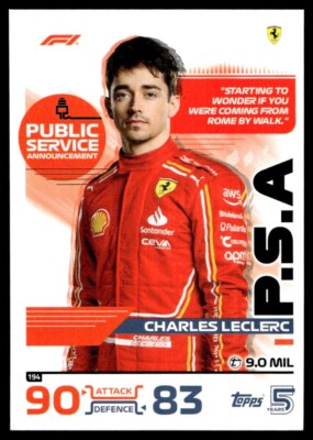 CHARLES LECLERC 2024 Topps F1 Turbo Attax PSA Card Ferrari | eBay