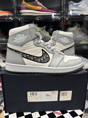 Size 9.5 - Jordan 1 x Dior High Gray | eBay