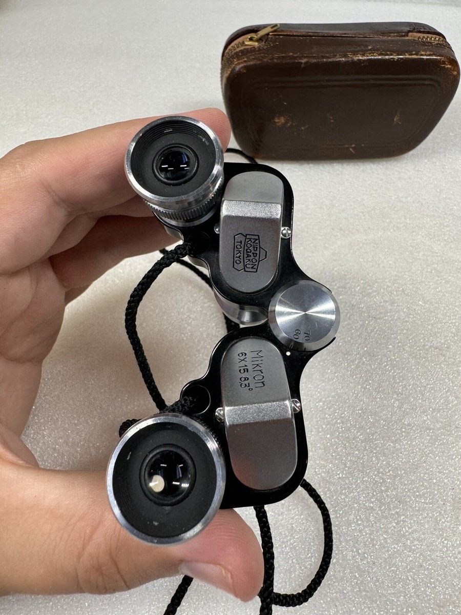 Vintage Nippon Mikron 6 X 15 8.3 Prismatic Binoculars and Original