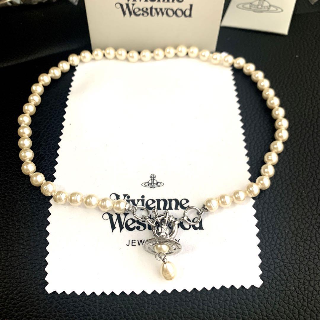 Vivienne Westwood Necklace Aleksa Pearl Silver IN BOX | eBay