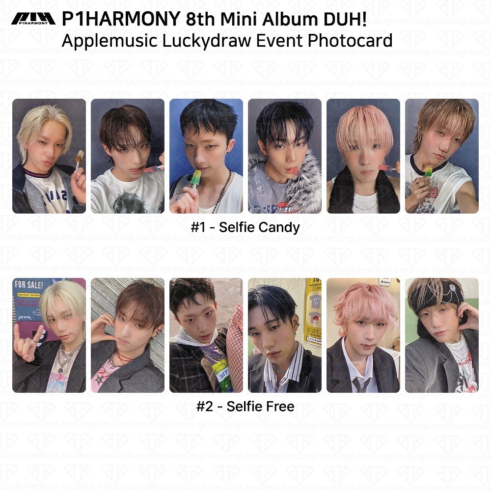 P1Harmony The 8th Mini Album DUH! Applemusic Luckydraw Photocard