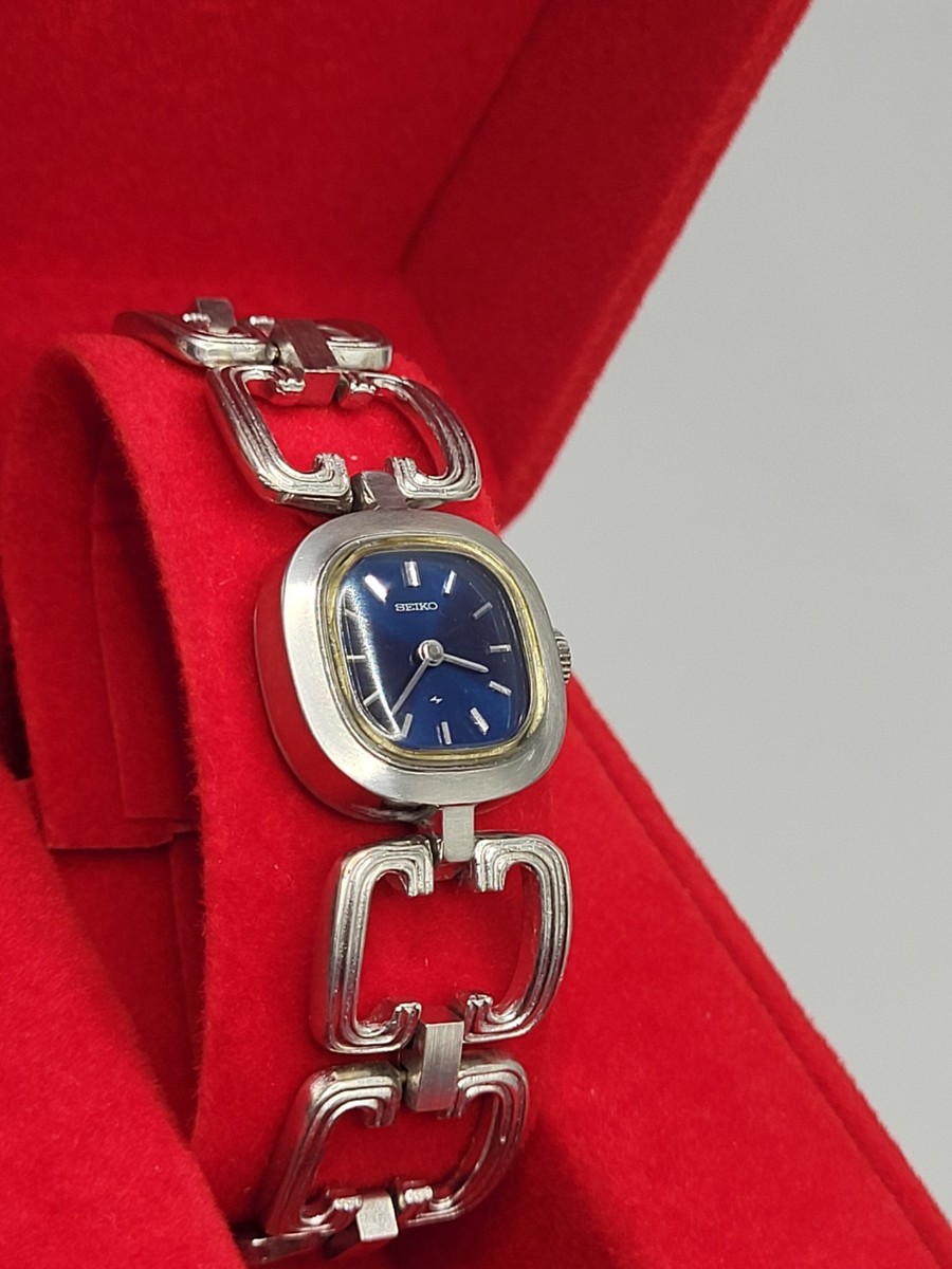 MINT ] 1973 Seiko Vintage 11-3500 Manual Wind Square Blue Dial