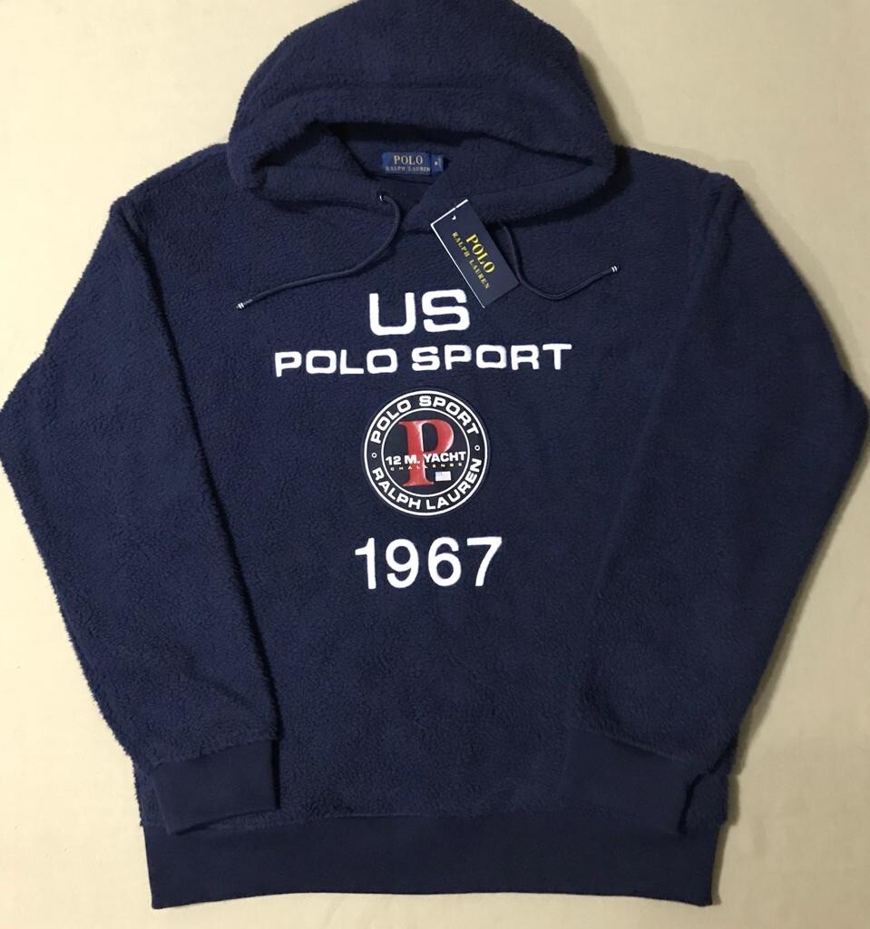Ralph Lauren Polo Sport P 12 M. Yacht Challenge Fleece Hoodie Navy