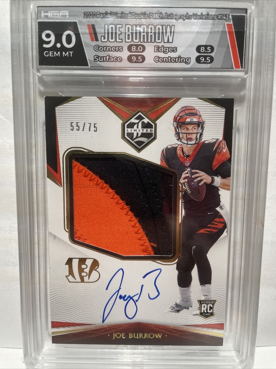 2020 Panini Limited Joe Burrow Rookie Patch On Card AutoRPA 55/75