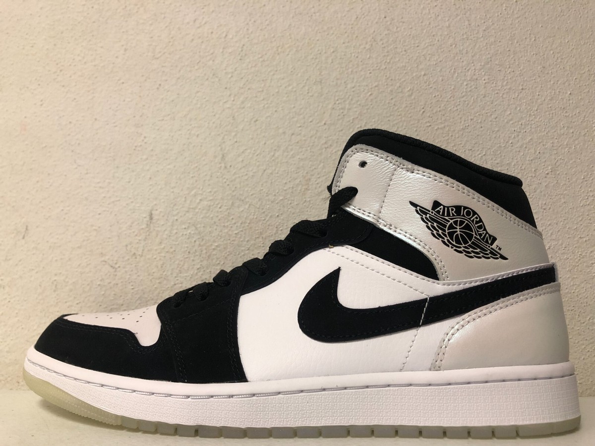 Nike Air Jordan 1 Mid White Black Multi Color DH6933-100 Size 10.5