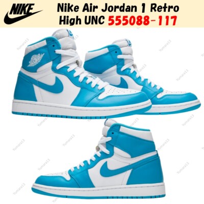 Nike Air Jordan 1 Retro High UNC 555088-117 Men's Size | eBay