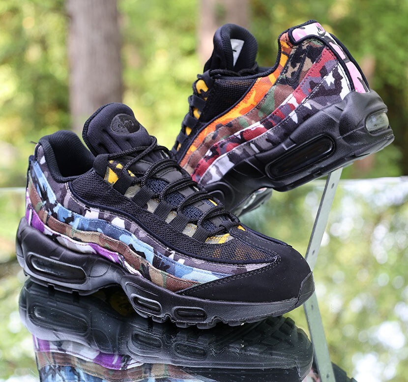 Nike Air Max 95 ERDL Party Men's Size 7 Black Multicolor Custom