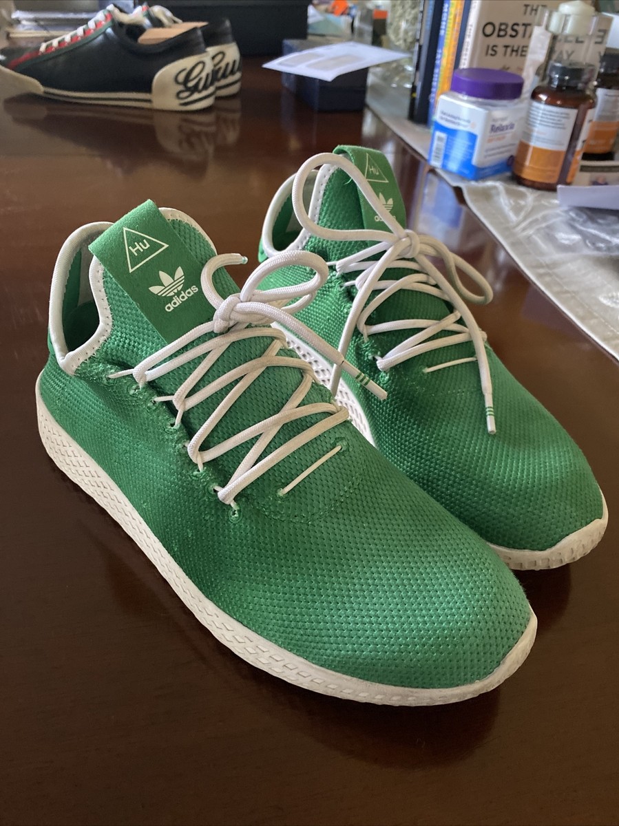 Adidas Pharrell Williams PW Tennis HU Sneakers Green Size 7 (aprox