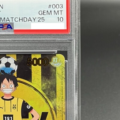 PSA 10 Monkey D Luffy ST13-003 BVB Borussia Dortmund ONE PIECE