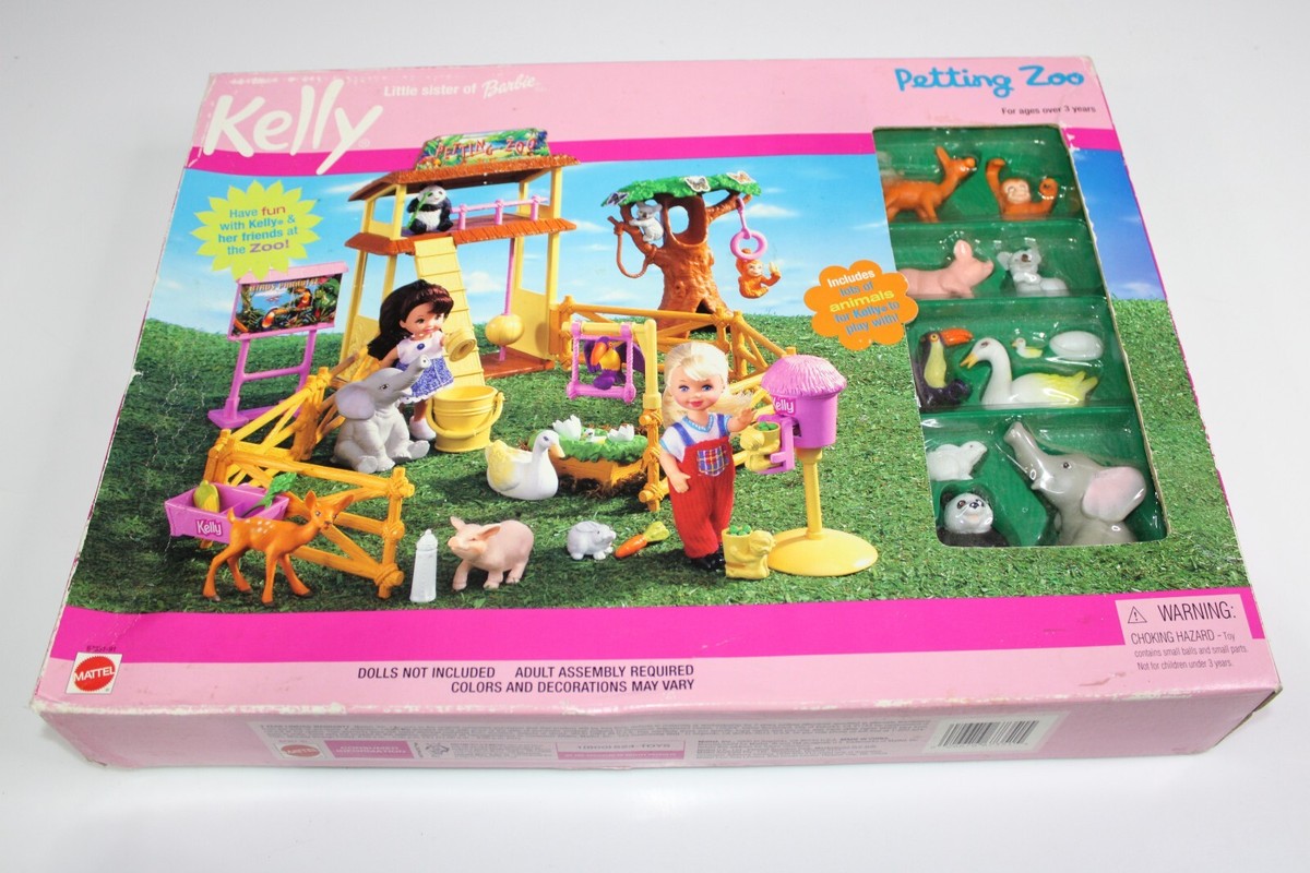 Vintage Sealed NOS NEW Barbie Kelly Petting Zoo Playset 2000