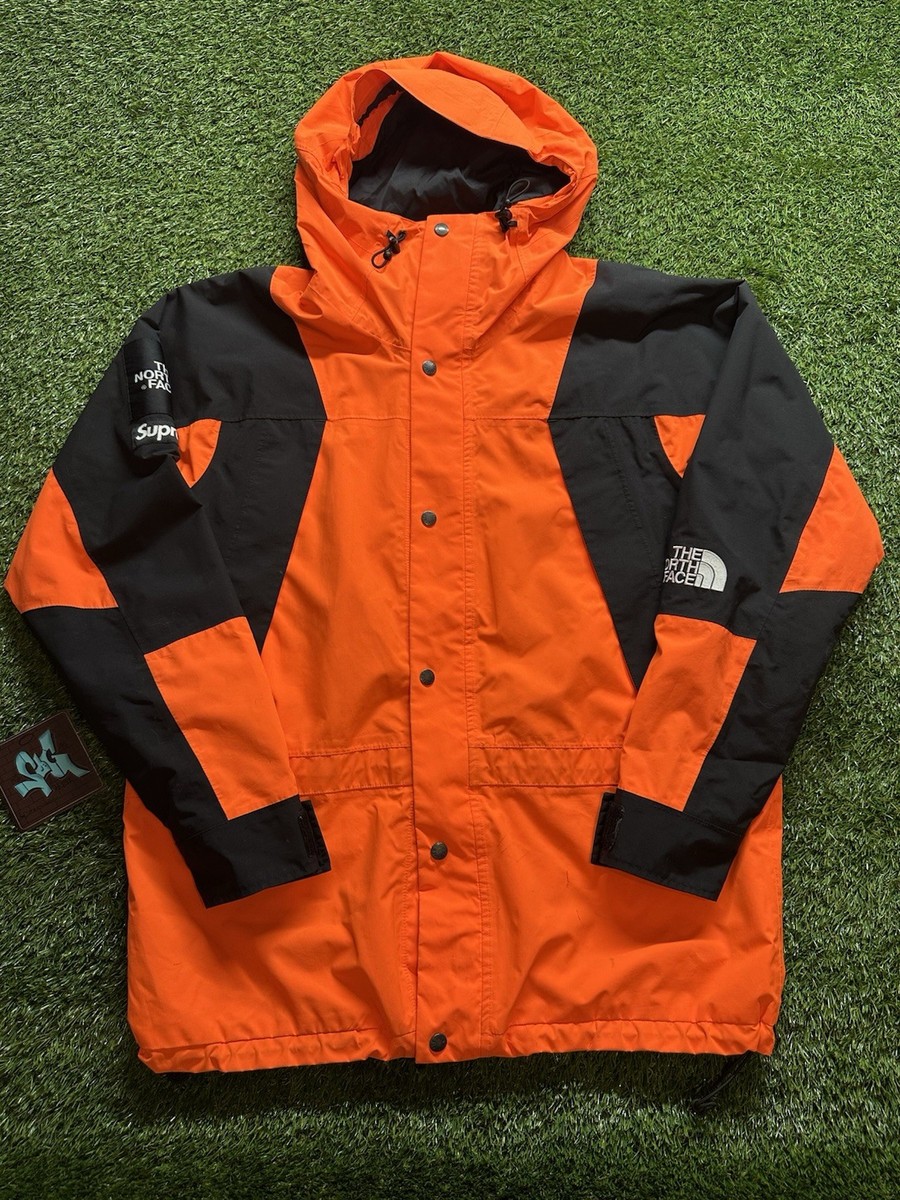 FW16 Supreme x The North Face Mountain Light Jacket Bright Orange