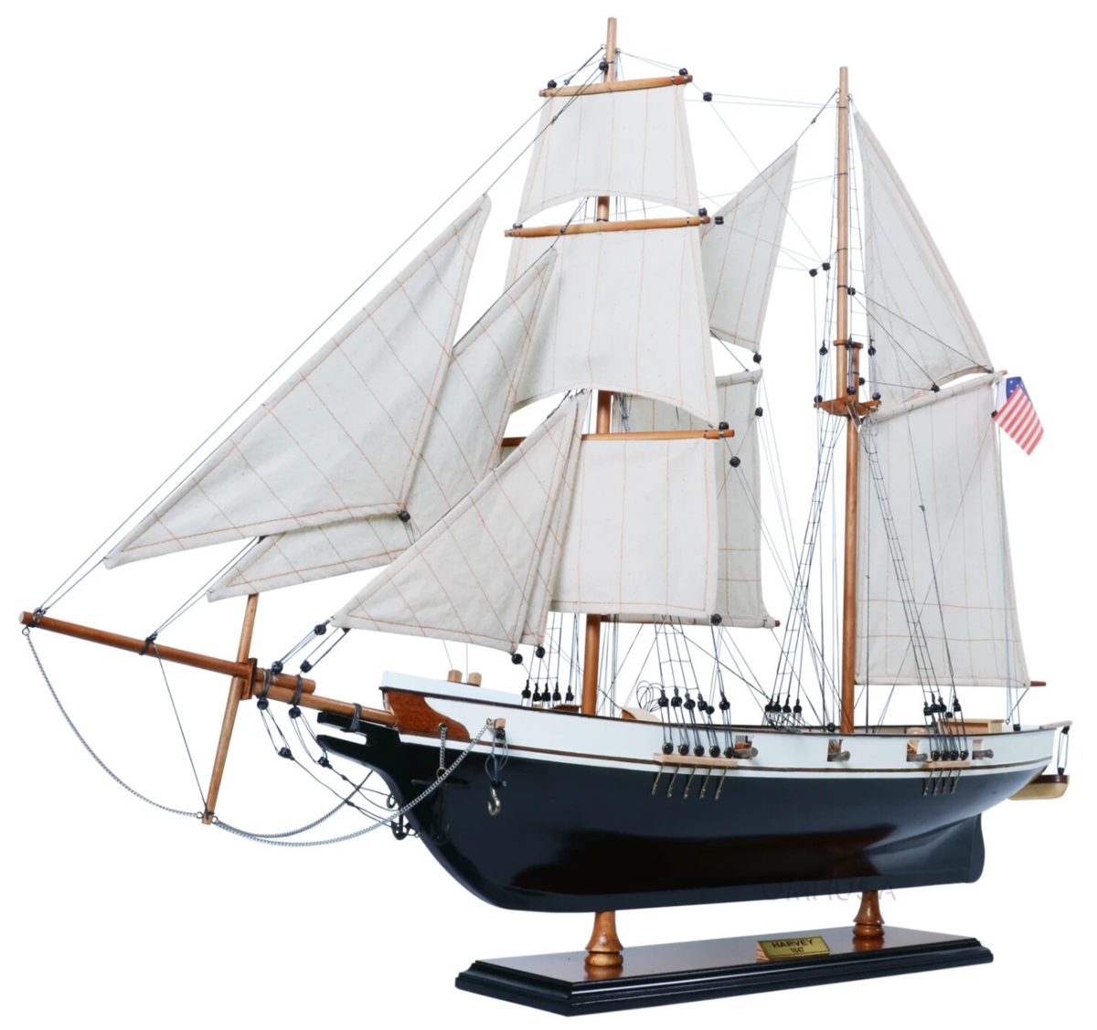 1847 Harvey Baltimore Clipper Wooden Model Tall Ship 35