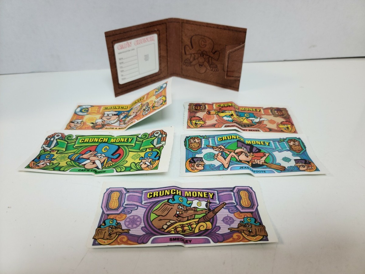 Cap'n Crunch | Vintage Paper Wallet & Crunch Money | 1982 | Quaker