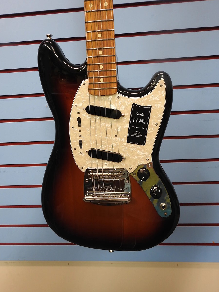 Fender Vintera 60s Mustang with PF Bag 3 Color Sunburst | eBay