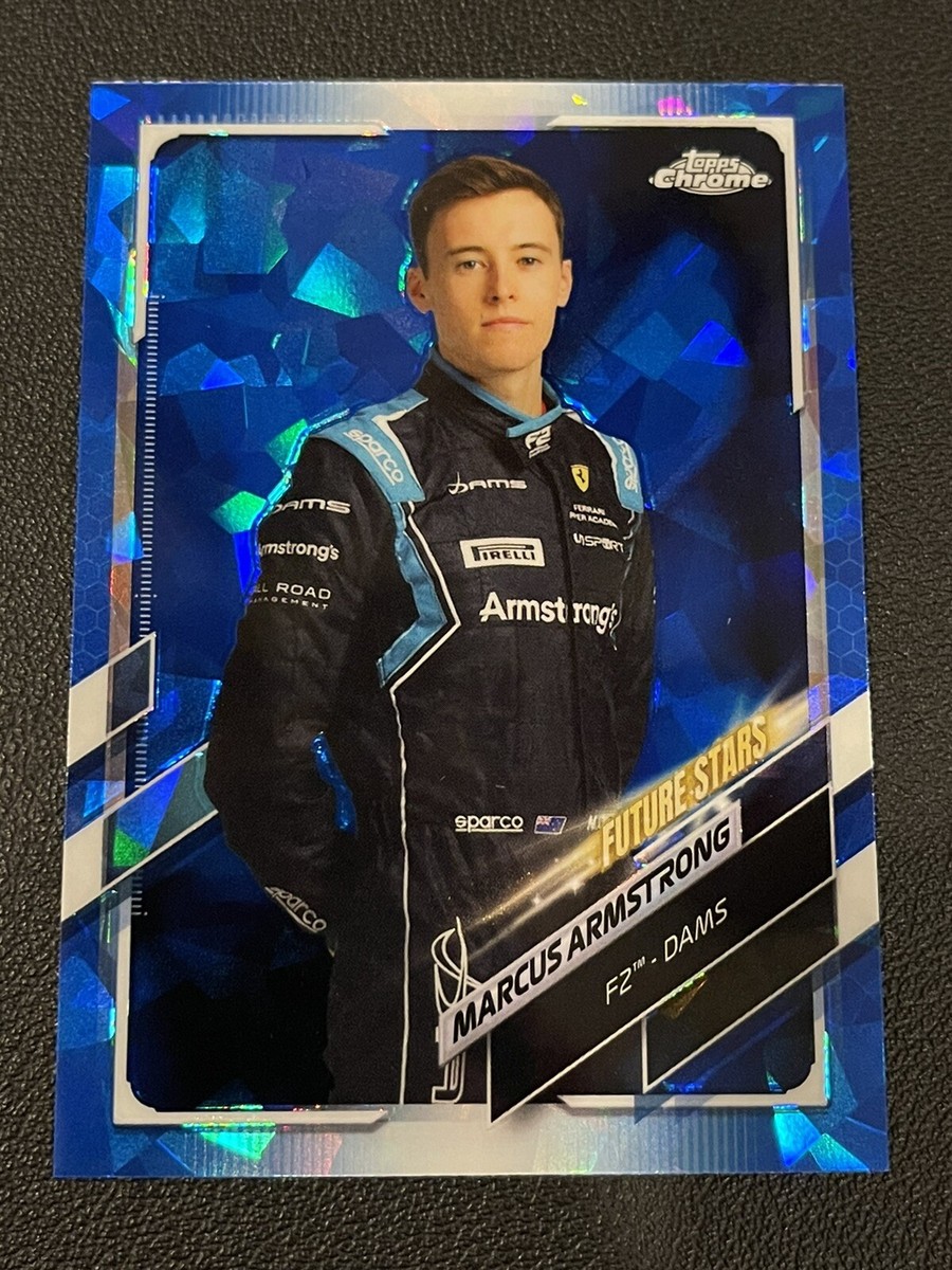 MARCUS ARMSTRONG 2021 TOPPS FORMULA 1 CHROME SAPPHIRE #73 F2 DAMS