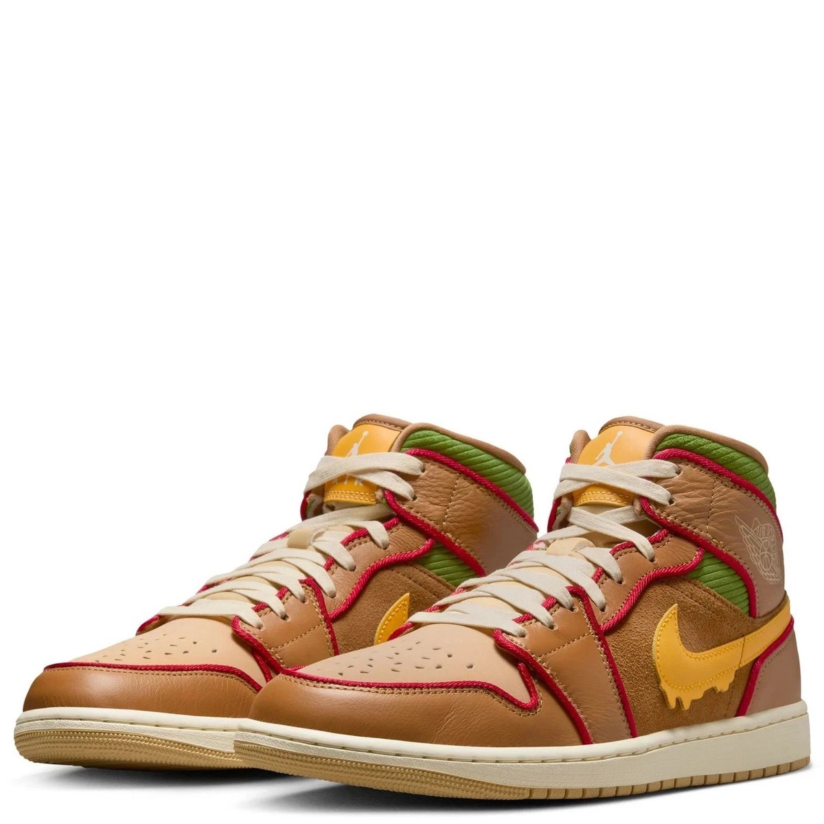 NEW Air Jordan 1 Mid SE Men's Multi Size Flax/University Gold
