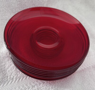 Depression Glass Set Red Vintage 18 Peices | eBay