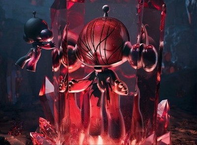 POPMART MEGA α SKULLPANDA 400% Red crystal Limited Edition