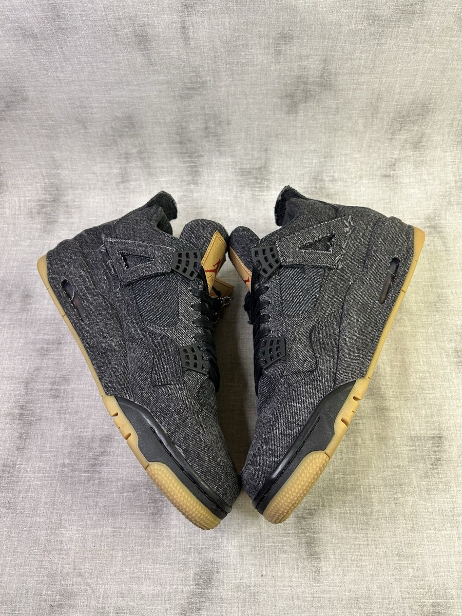 Size 11 - Levi's x Air Jordan 4 Retro Black Denim 884498580974| eBay