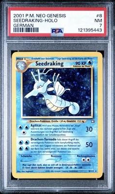 2001 Pokemon GERMAN Unlimited Neo Genesis Seedraking-Kingdra Holo