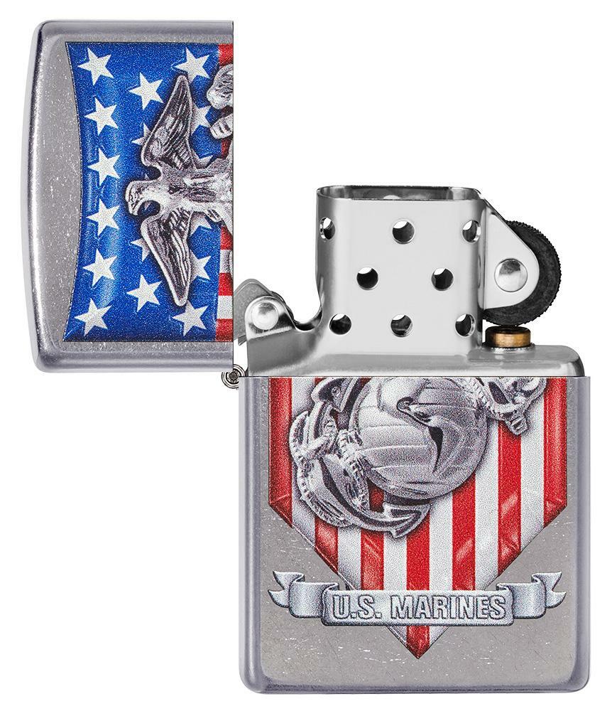 Zippo Windproof U.S. Marine Corp. Lighter With USMC Logo, 49317