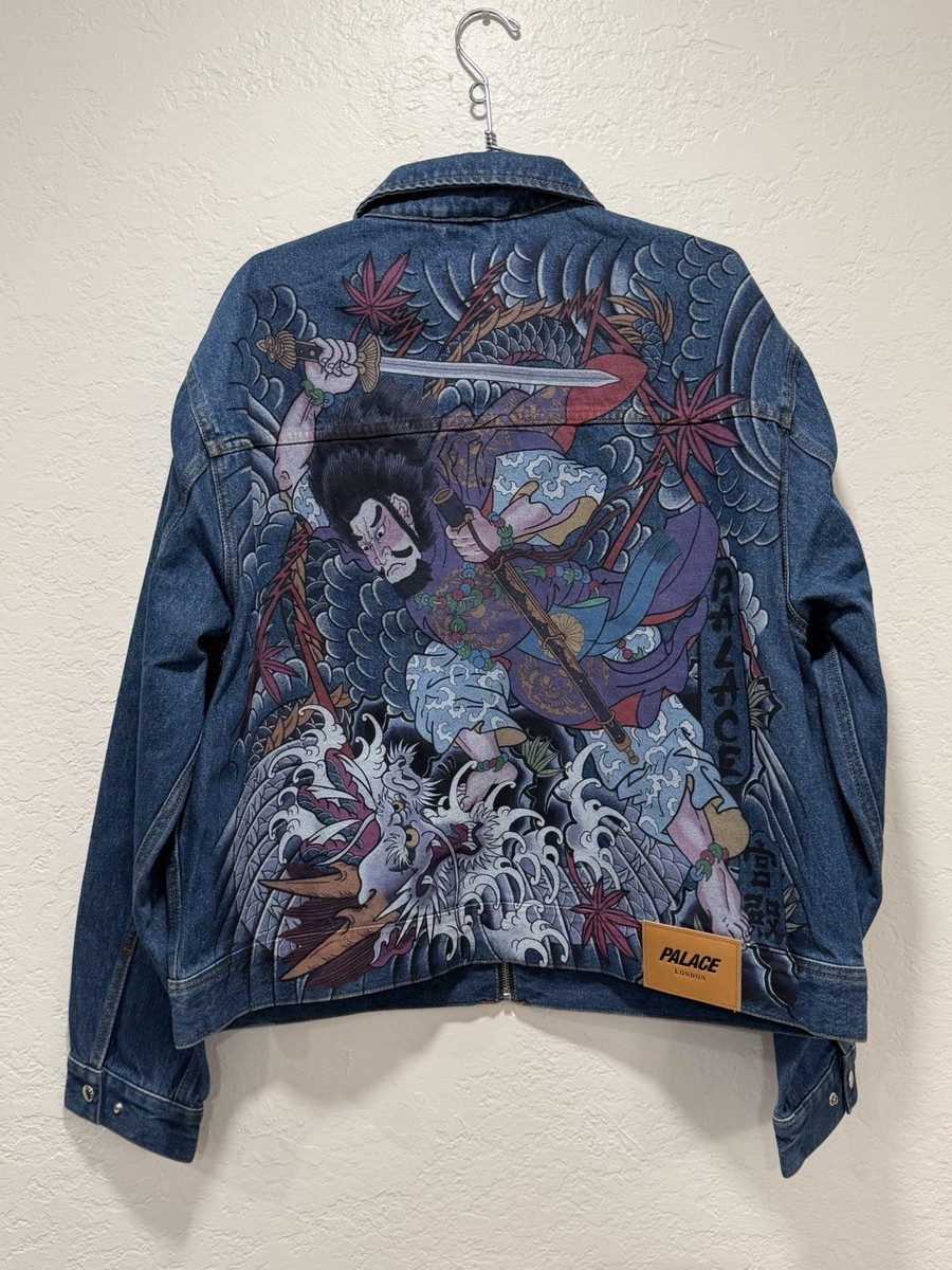 Palace Susanoo Denim Jacket Indigo Wash Size Large Brand New Fw25