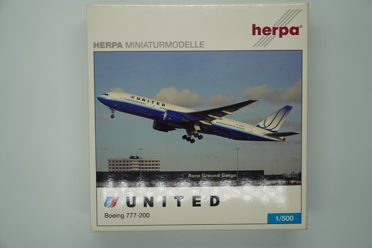 Herpa Wings 1:500 United Boeing 777-200 N769UA (506687) | eBay.de