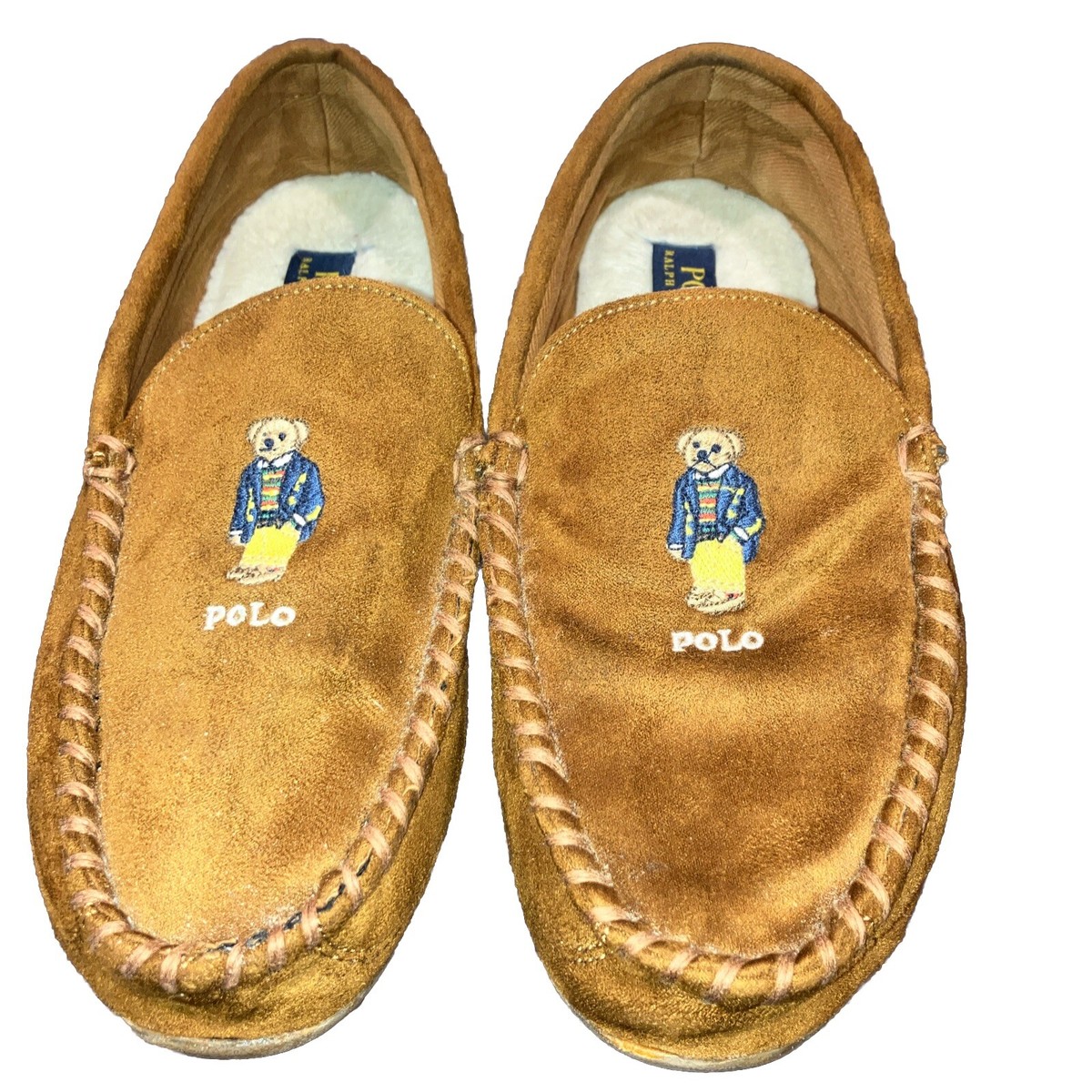 Polo Ralph Lauren Declan Bear Moccasins Men's Slippers Size 9M | eBay