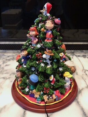 Lighted DANBURY MINT PEANUTS CHRISTMAS TREE Snoopy Charlie Brown