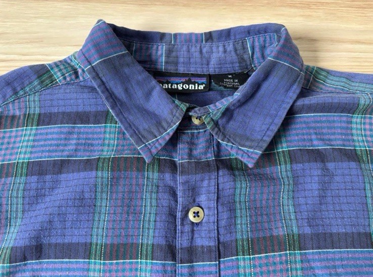 90s Patagonia Flannel Shirt M Made in Portugal No Snow Tag Vintage