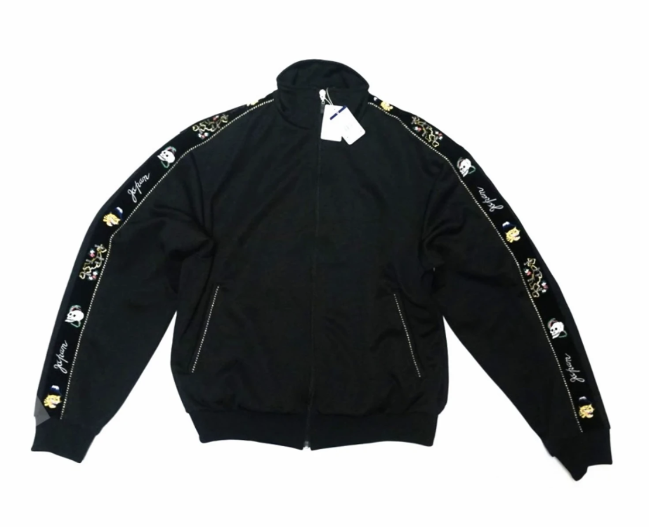 KAPITAL SKA TAPE TRACK JACKET BLACK Velvet Embroidered Size 2