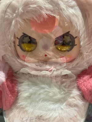 AI 800% Baby Three Pink Bunny Plush Liquid Gold Eyes Authentic