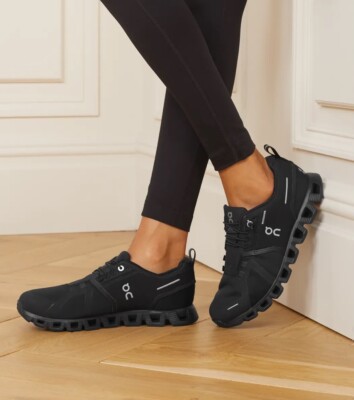ON Running Women's 'Cloud 5 Waterproof' Sneakers All Black Size 5