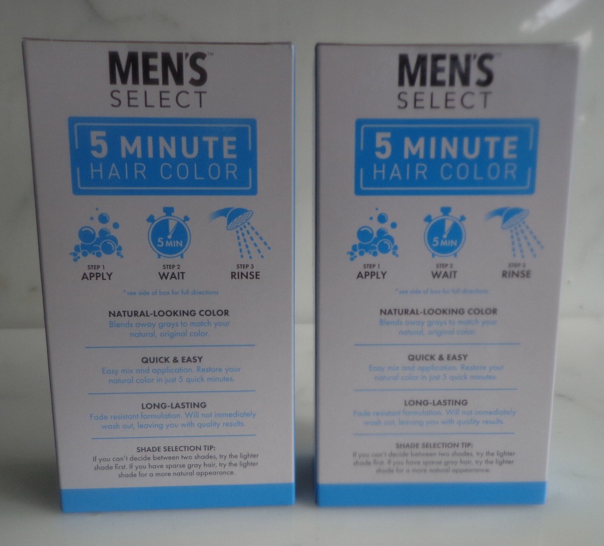 2 BOXES MEN'S SELECT 5 MINUTES HAIR COLOR DARK BROWN | eBay