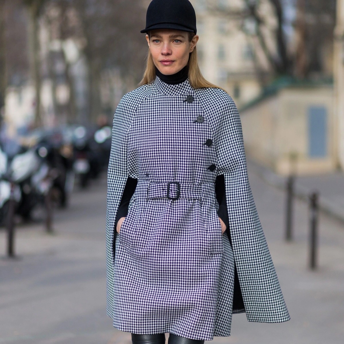 Christian Dior Haute Couture houndstooth cape dress FR40 | eBay