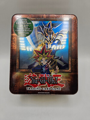 🌟 2003 Yu-Gi-Oh! Tin Set 5 Packs Dark Magician Brand New Factory