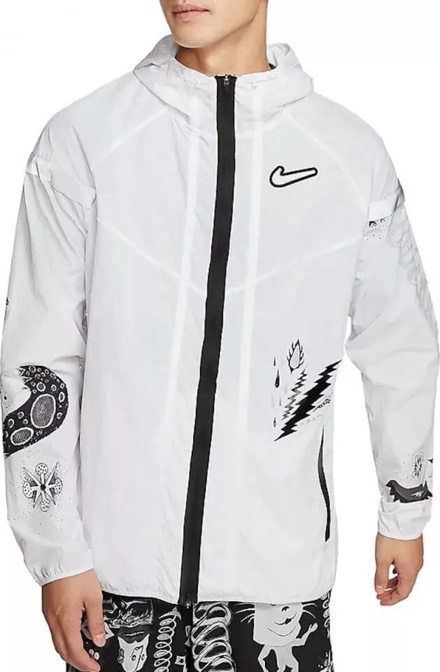 Men's Nike Windrunner Wild Run Jacket White Chinese Dragon CJ5820